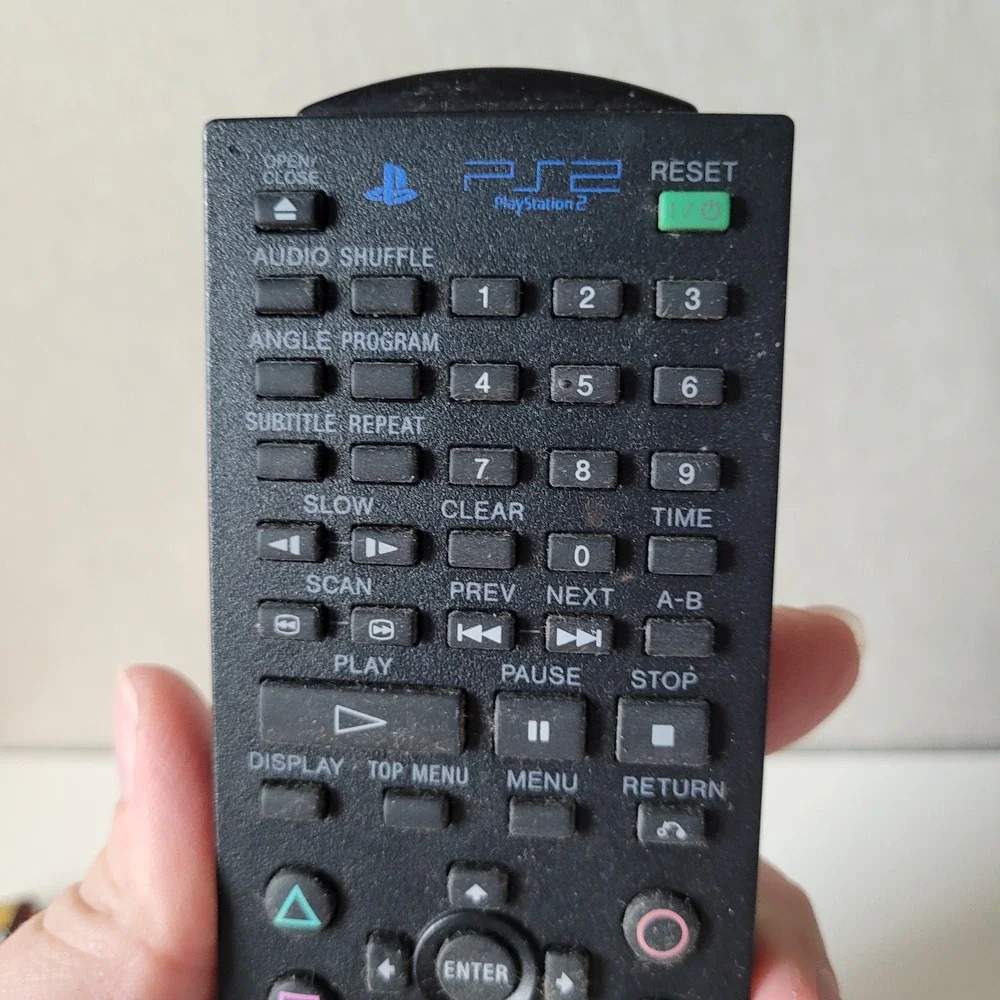 Sony DVD Remote Control PlayStation 2 SCPH-10420 Black Good Retro Gaming Media